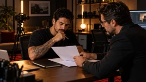Criador analisa contrato de gestão antes de assinar